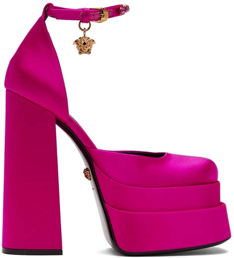 light pink versace platform heels|Versace platform heels price.